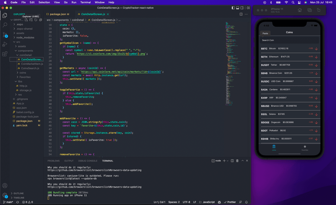 Crypto Tracker Mobile App